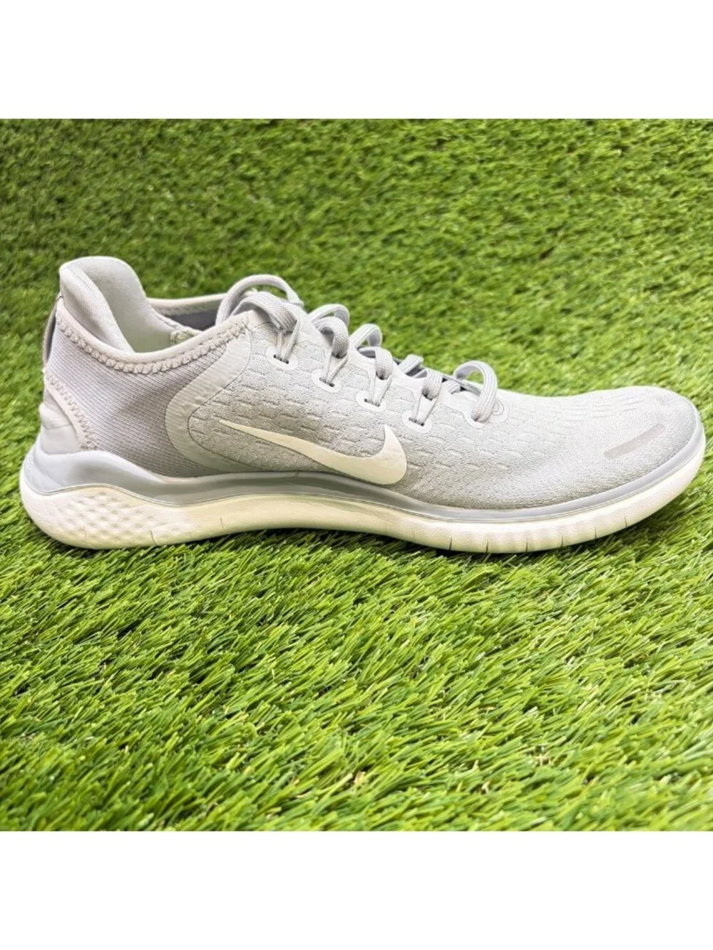 Nike Free RN 2018 Womens Size 9.5 Wolf Gray Athletic Running Shoes Sneakers